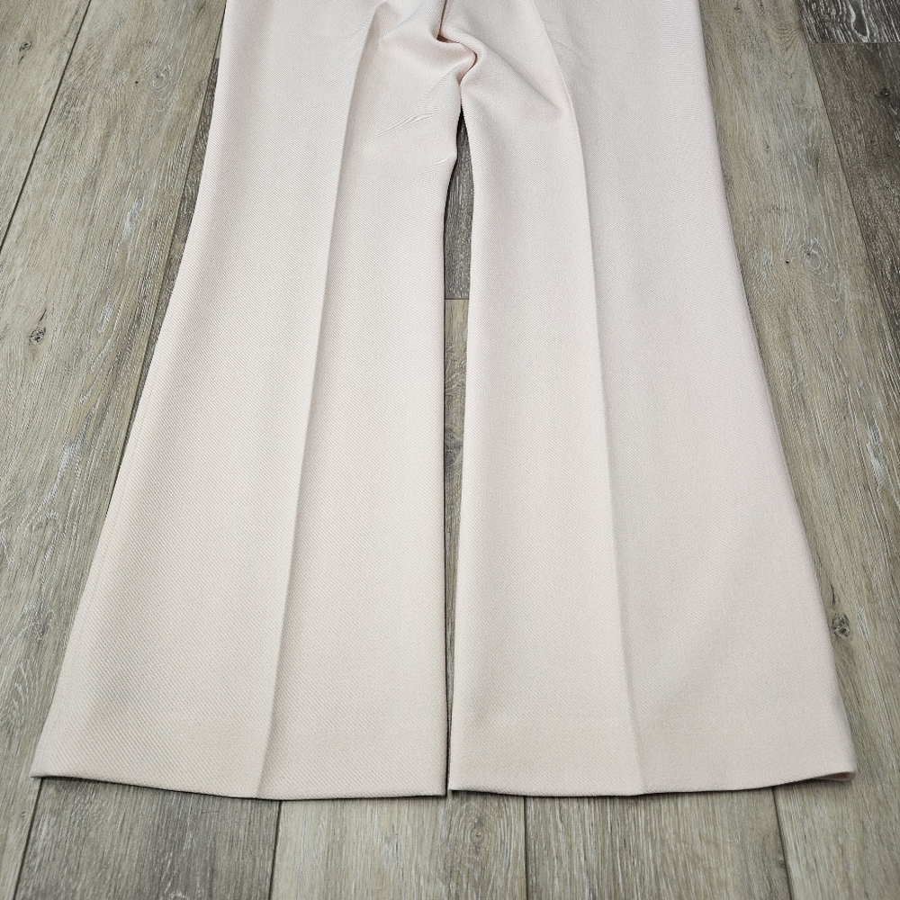 Tahari ASL Pastel Pale Pink Straight Leg Dress Pants Pleated Trousers Women's 10 - Picture 7 of 8